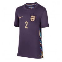 Maglia Calcio Inghilterra Kyle Walker #2 Seconda Divisa Donna Europei 2024 Manica Corta